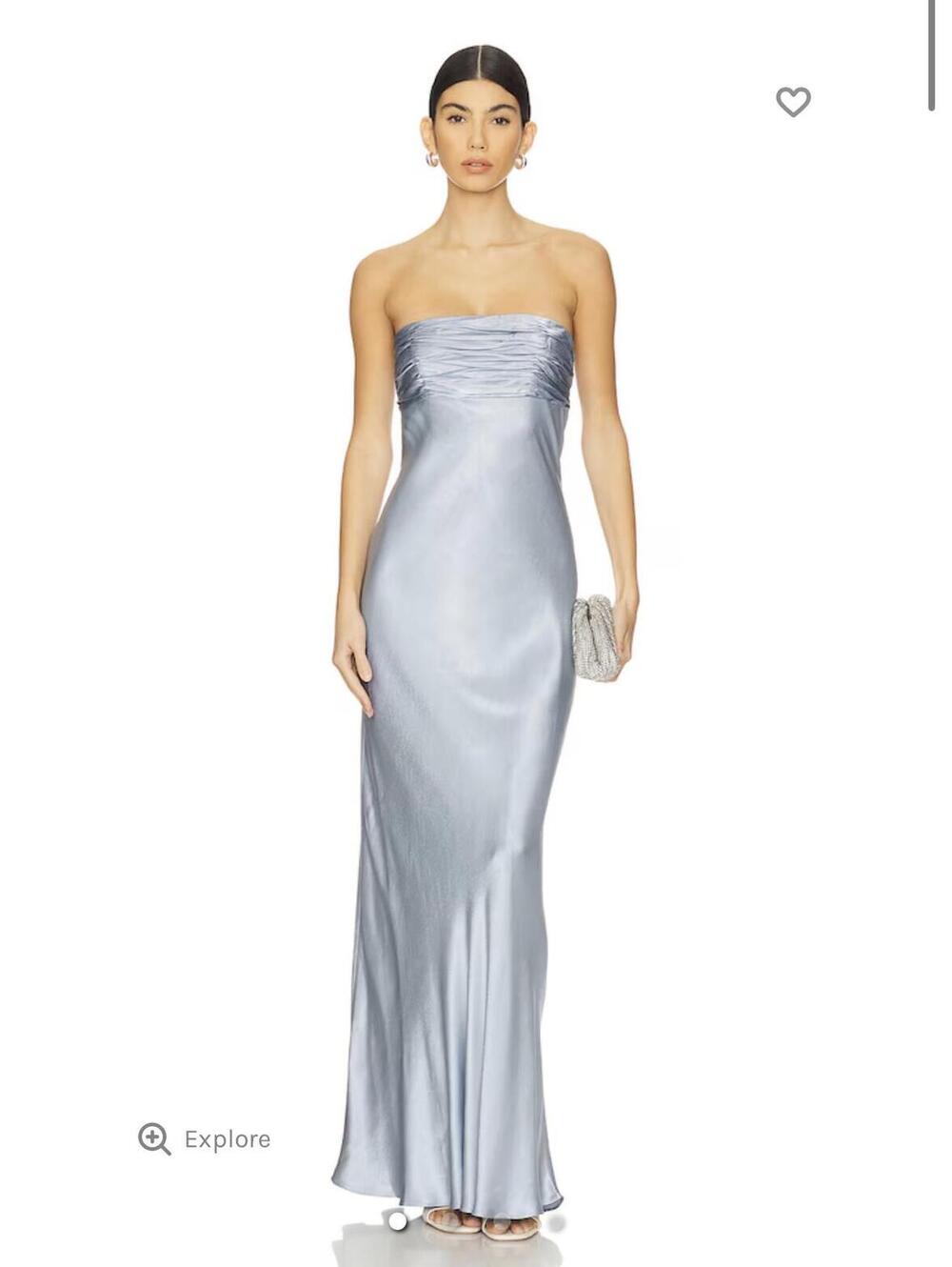 Shona Joy La Lune Strapless Ruched Bodice Maxi Dress